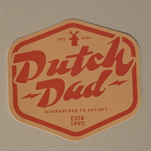 Dutch Dad Dutch Bros Brothers Sticker 2021 Guaranteed to Satisfy - Picture 1 of 2